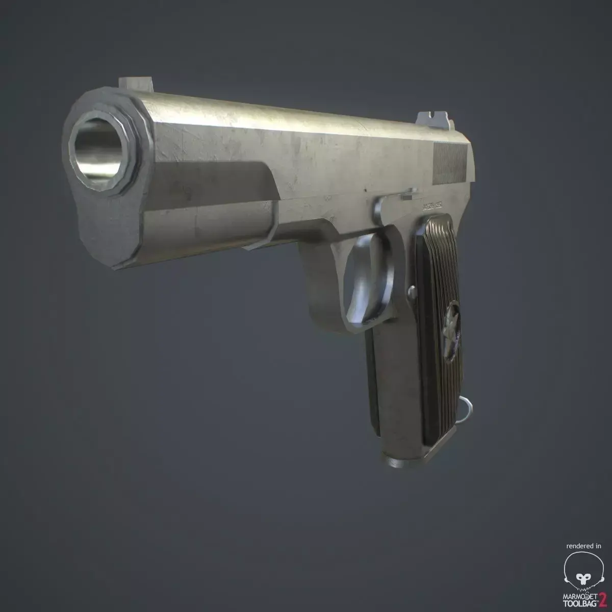 Tokarev Pistol TT Low-poly 3D model