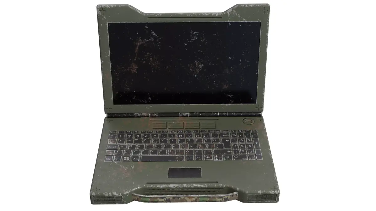 Military Laptop - Low Poly Game Ready Low-poly 3D model