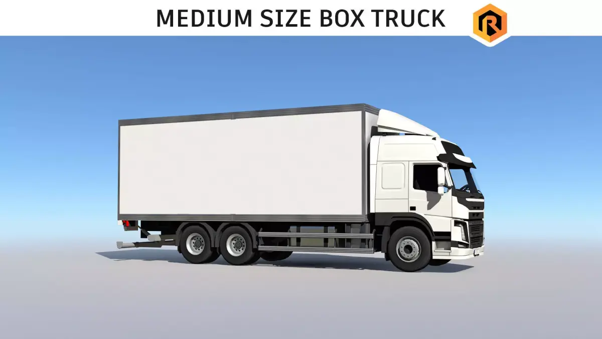Medium Size Box Truck Low-poly 3D model