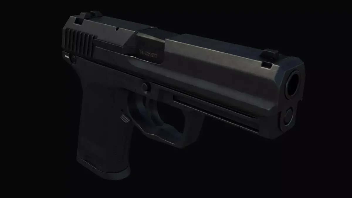 HK USP 9 Pistol Low-poly 3D model