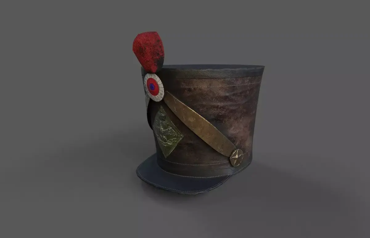 Shako Napoleonic hat Low-poly 3D model