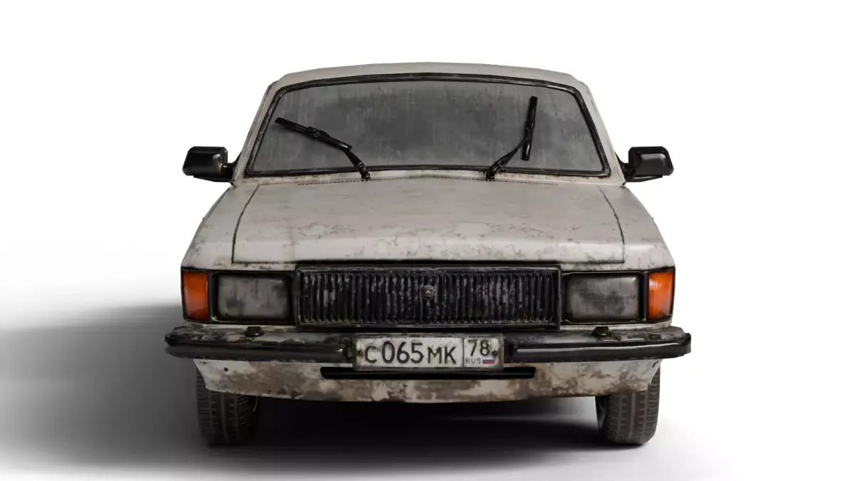 Soviet Executive Sedan - GAZ-3102 Volga - Abandoned Edition 3D model
