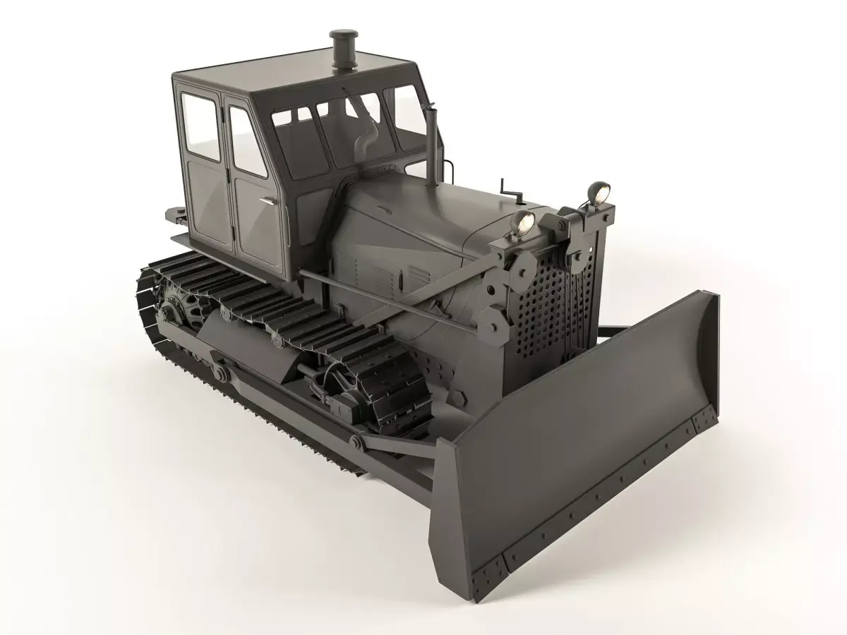 Soviet bulldozer T-100 3D model