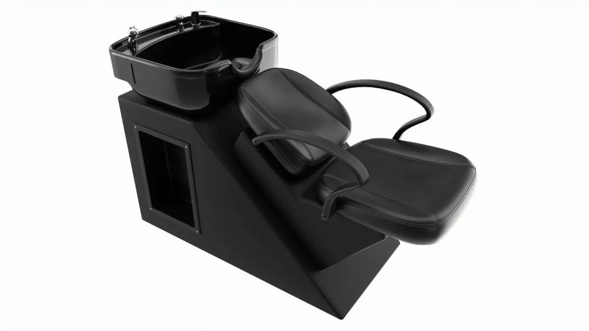 Hairdresser Sink Washing Station with Chair 3D model