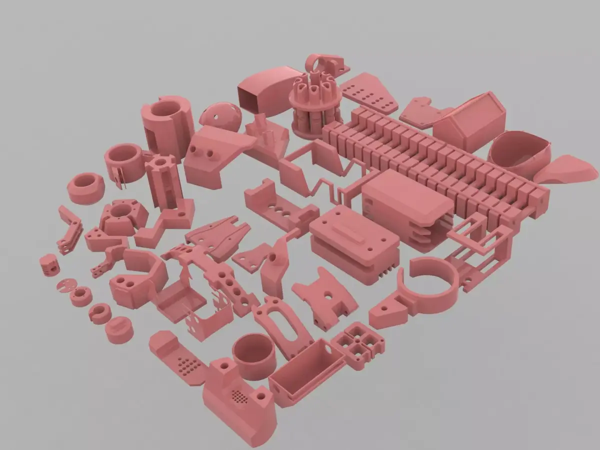 Gundam part kitbash robotic Low-poly 3D model