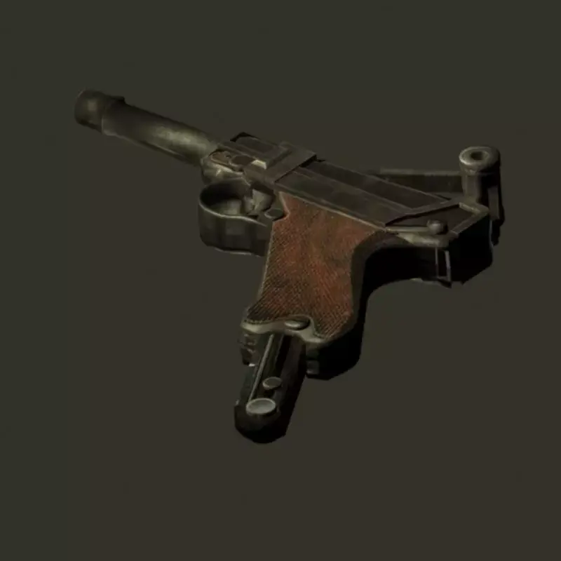Luger ww2 Low-poly 3D model