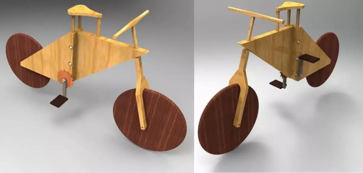 Wooden bike Free 3D model purchase