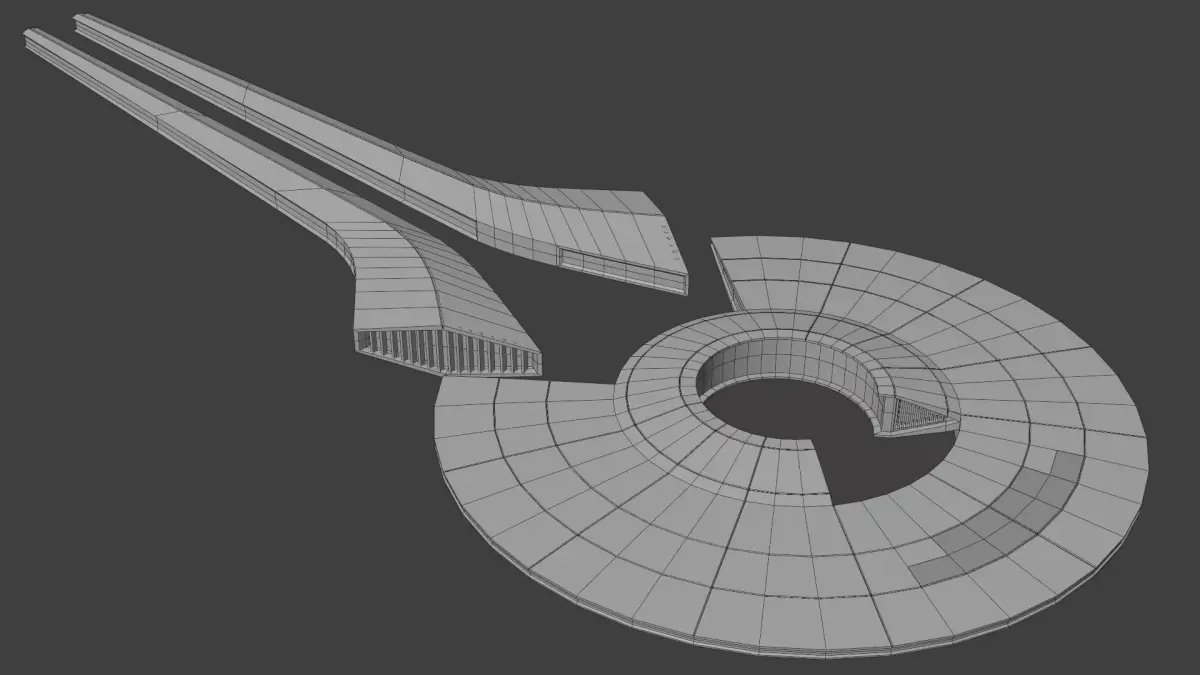 Star Trek Friendship-Class Starship Low-poly 3D model