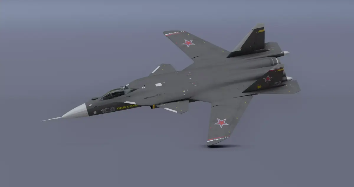 Sukhoi - 47 Berkut Low-poly 3D model