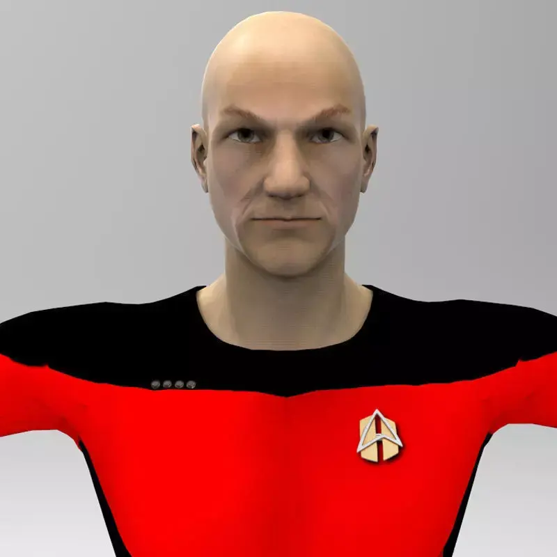 Spaceship Captain Low-poly 3D model