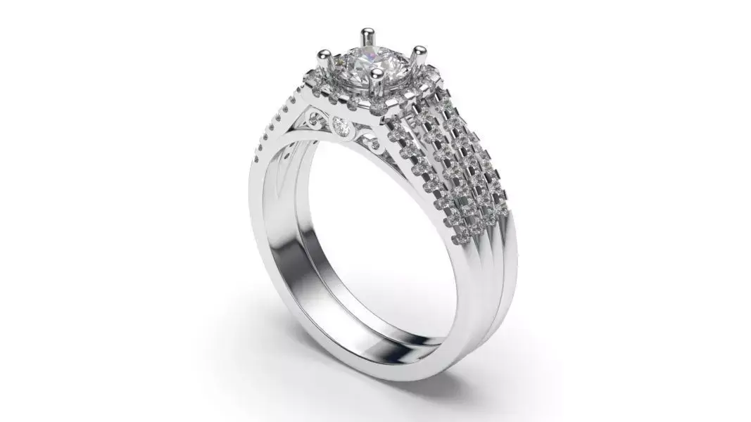 solitaire with ring sizes  8 part S89 3D print model