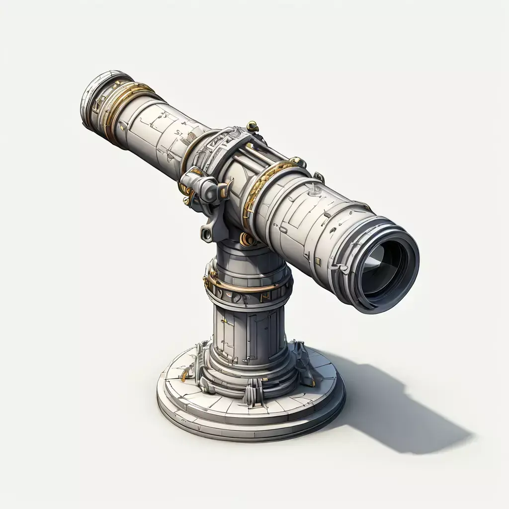 SciFi Telescope Futuristic Observatory Prop Low-poly 3D model