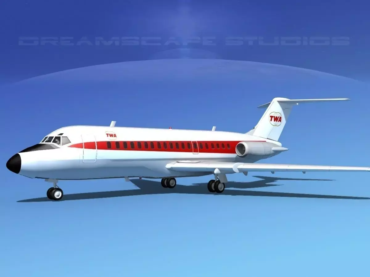 Douglas DC-9-20 Trans World Airways 1 3D model