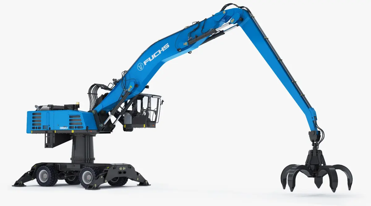 Material Handler Fuchs MHL360 Rigged Pylon-mounted machine 3D model