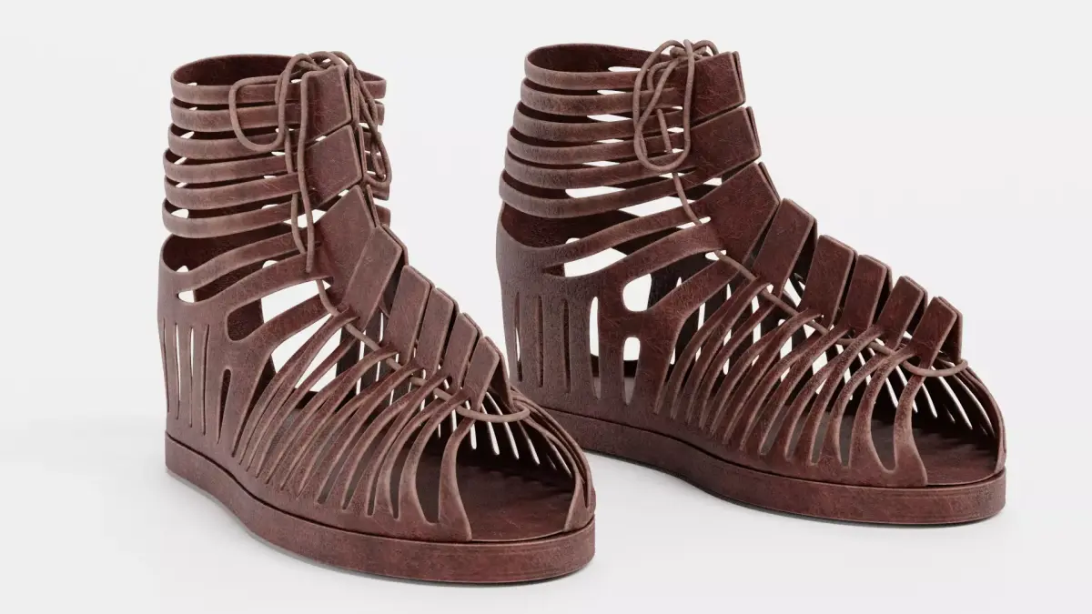 Caligae Sandals - Roman Armor Equipment 3D model