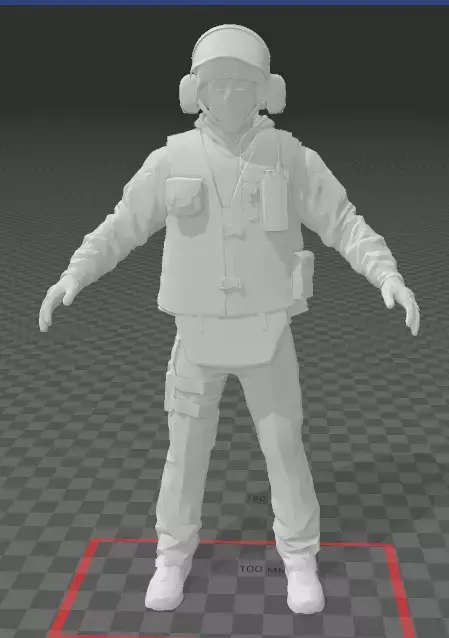 Policeman model like cs Low-poly 3D model