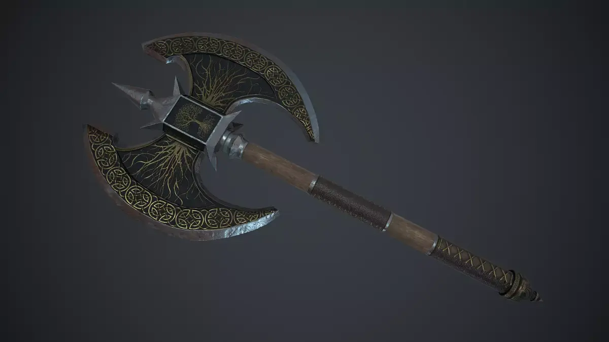 Axe Fantasy Game 3d model Low-poly 3D model Low-poly 3D model buy
