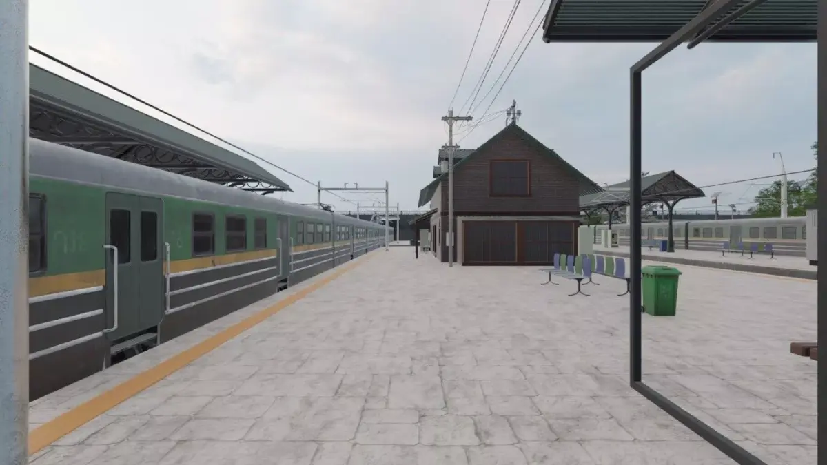 Train Station Scene 3D model