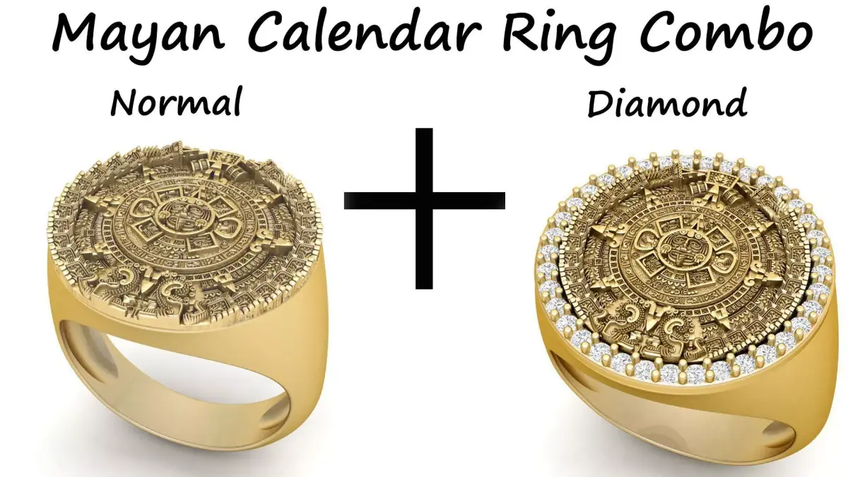 Mayan Calendar Rings Combo 3D Model Collection