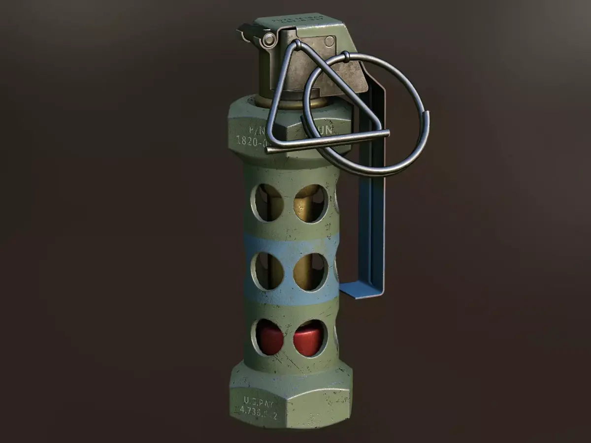 M84 Stun Grenade Game Ready Low-poly 3D model