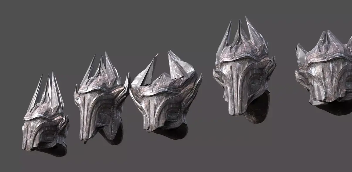 Sci Fi Fantasy Mandalorian style helmet 5 designs  3D model