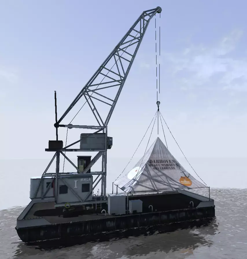 Floating crane Karl Friedrich Steen 3d model Low-poly 3D model