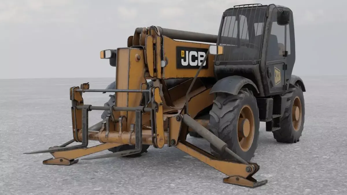 JCB Telehandler Low-poly 3D model