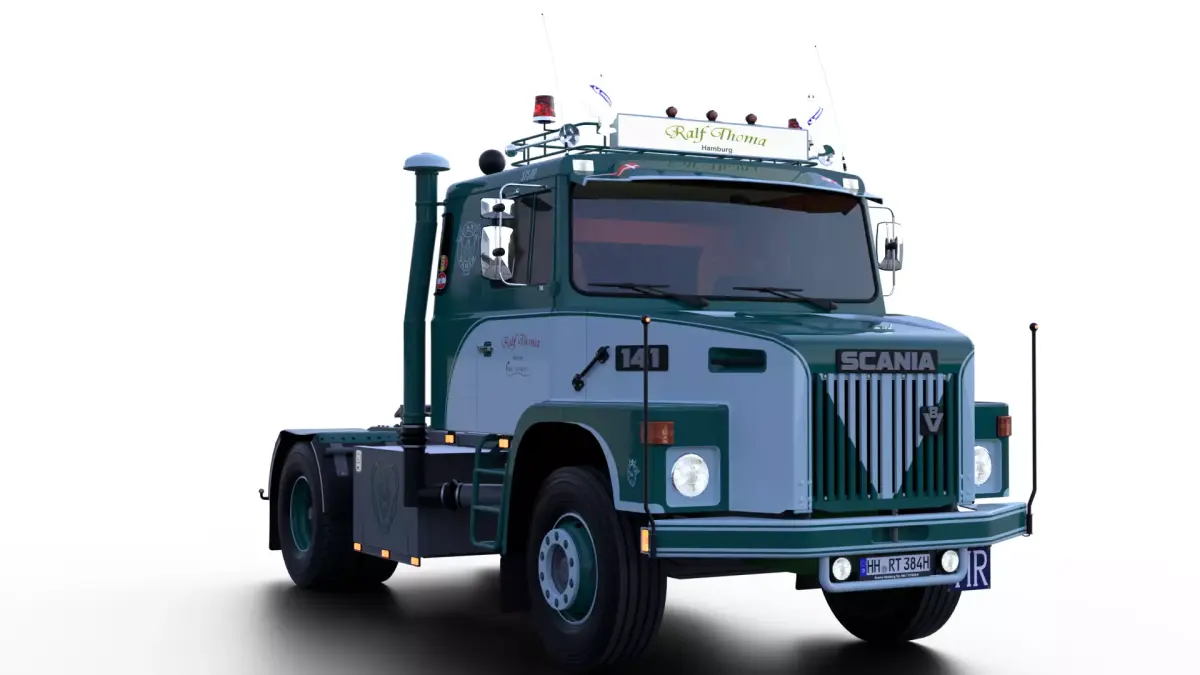 Scania L141 Custom Classic Truck Low-poly 3D model