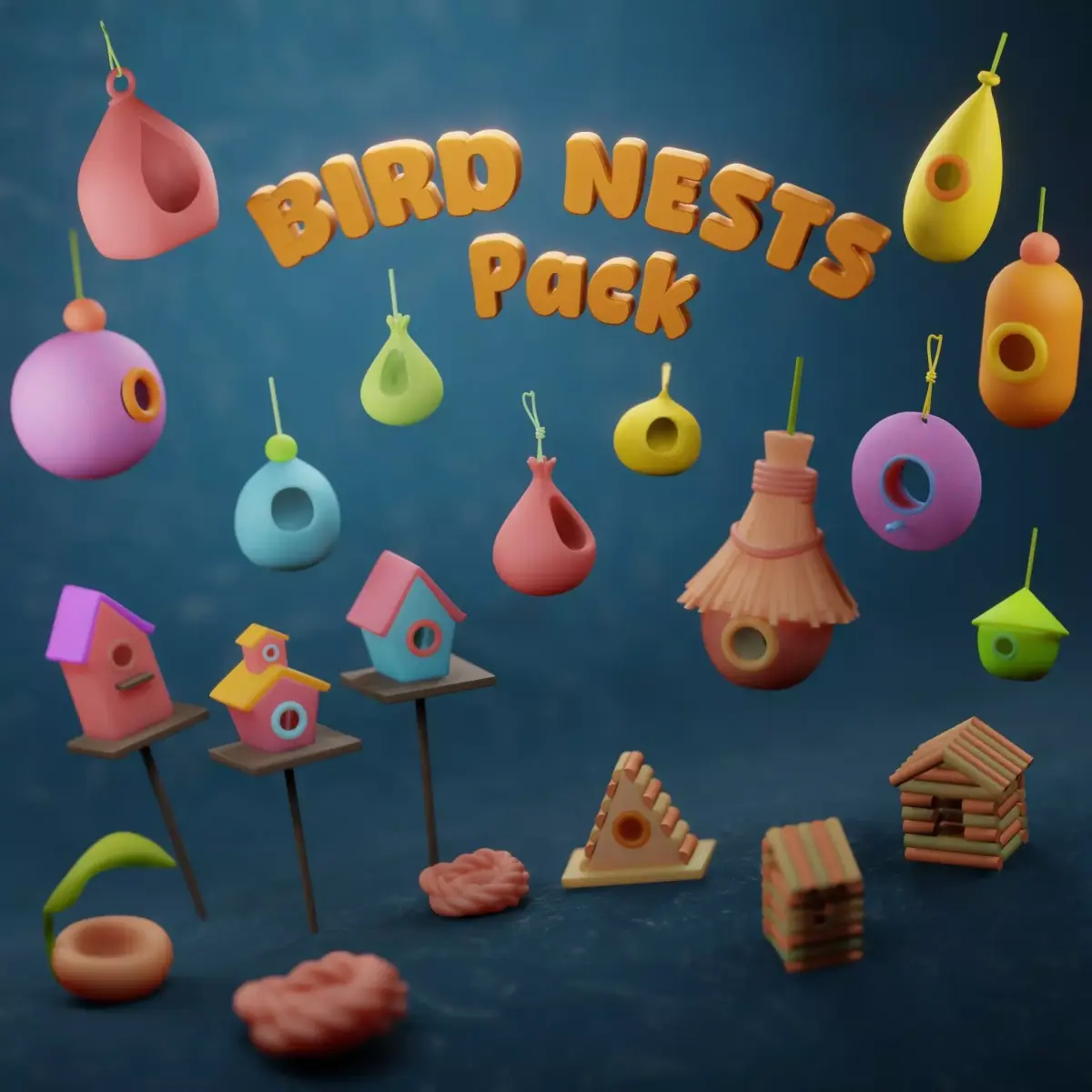 Bird Nest - Houses Pack 3D model