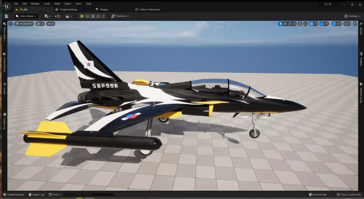 KAI T-50 Golden Eagle Low-poly 3D model