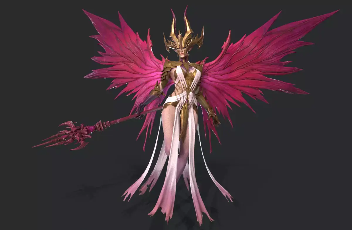devils Angel Low-poly 3D model