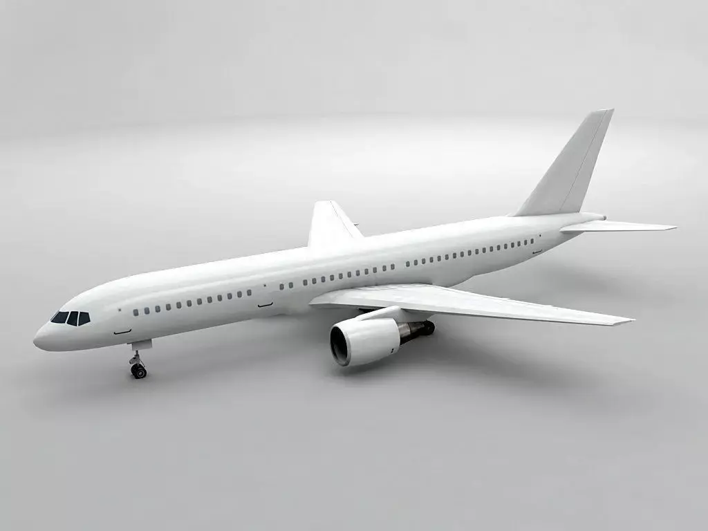  Boeing 757-200 Airliner - Generic White Low-poly 3D model