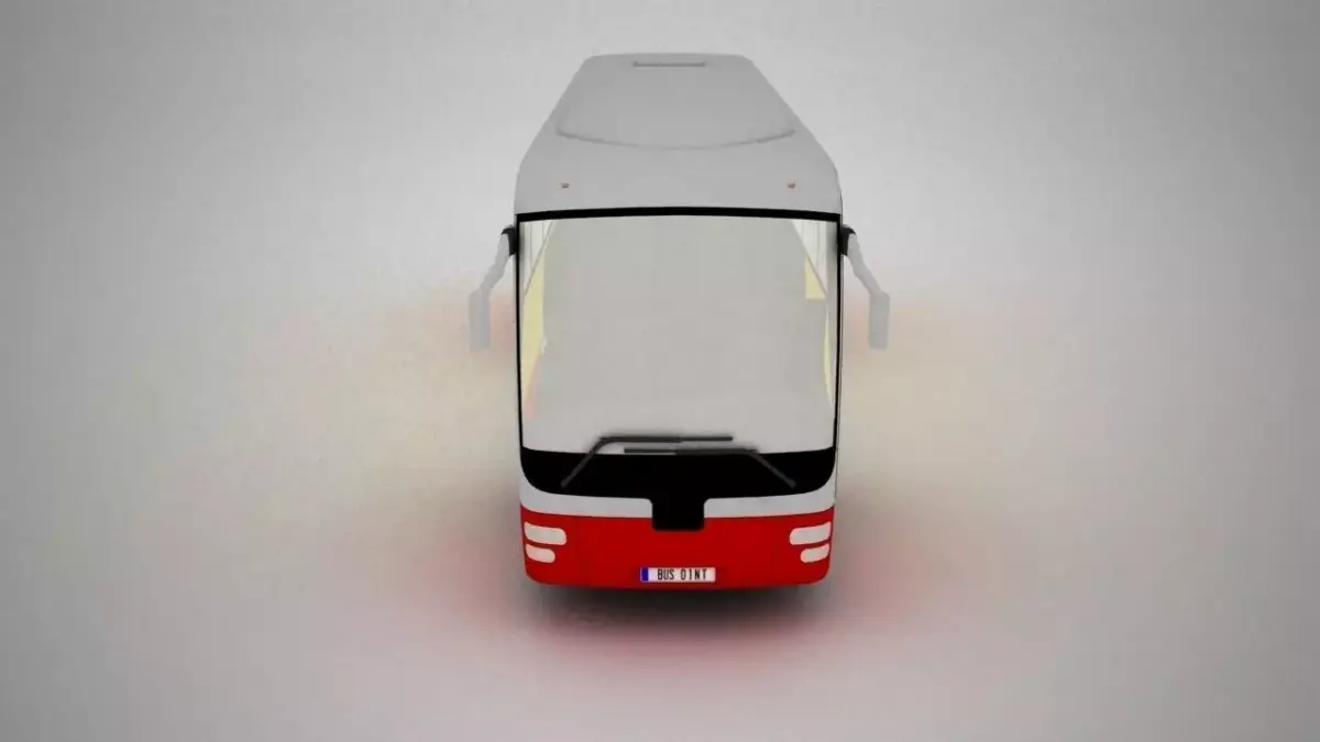 Bus City Low-poly 3D model