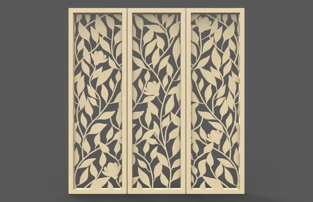 MAGNOLIA LEAVES PANEL Free 3D print model