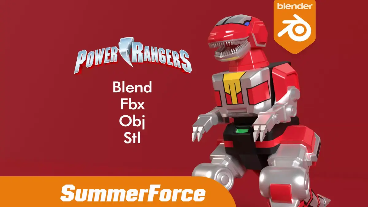 Tyrannosaurus Dinozord - Power Ranger 3D model