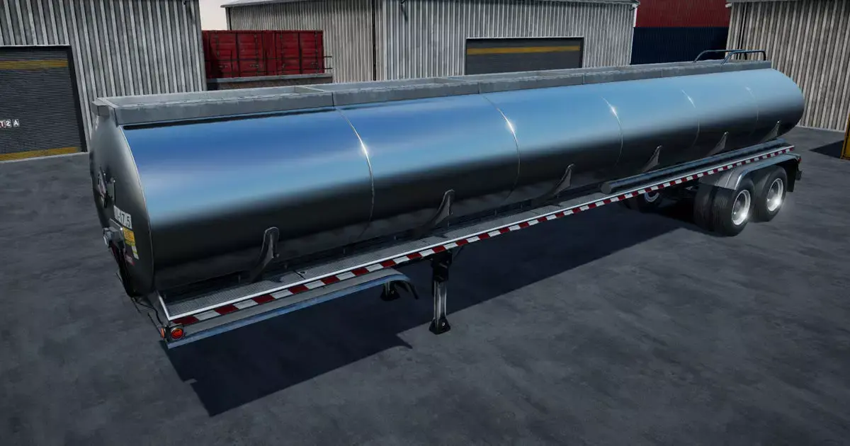 Tanker semi trailer unity asset Low-poly 3D model