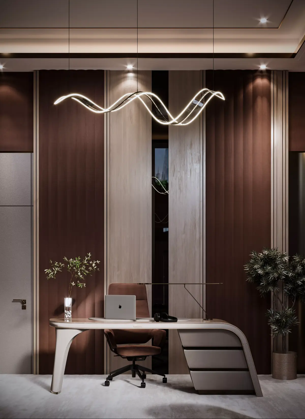 Private Villa Office Design 3D model
