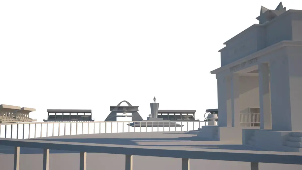 GHANA INDEPENDENCE SQUARE COMPLETE Low-poly 3D model
