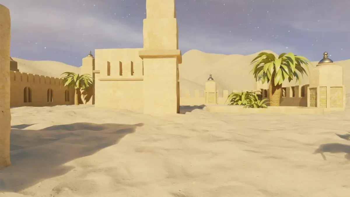 Desert Fortress Layout 3D model