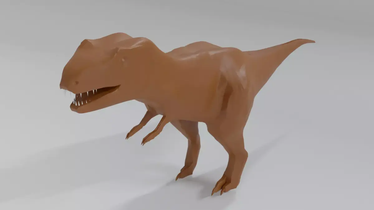 A Simple Clay dainasour 3D model