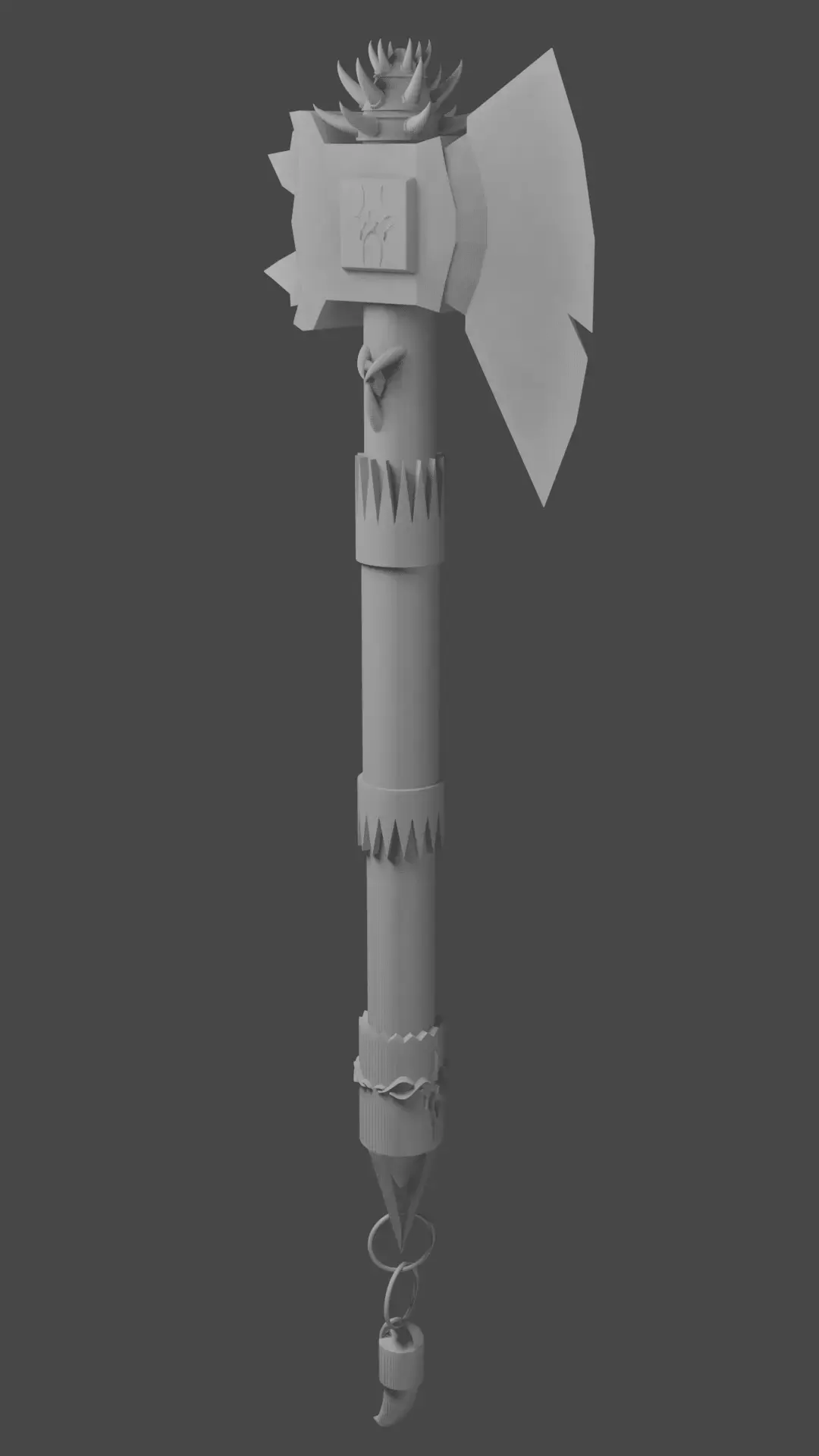 Axe ogres game asset 3d model Low-poly 3D model