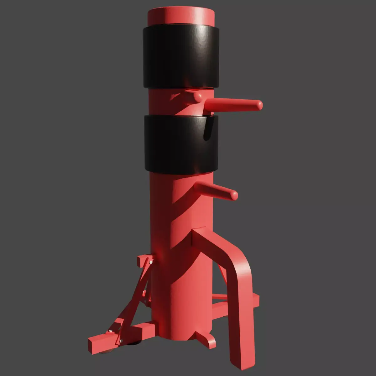 Wing Chun Wooden Dummy Low-poly 3D model