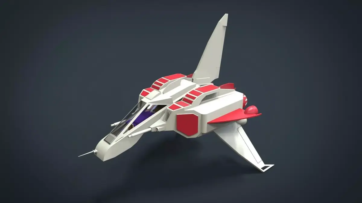 Lizard King SpaceShip Low-poly 3D model