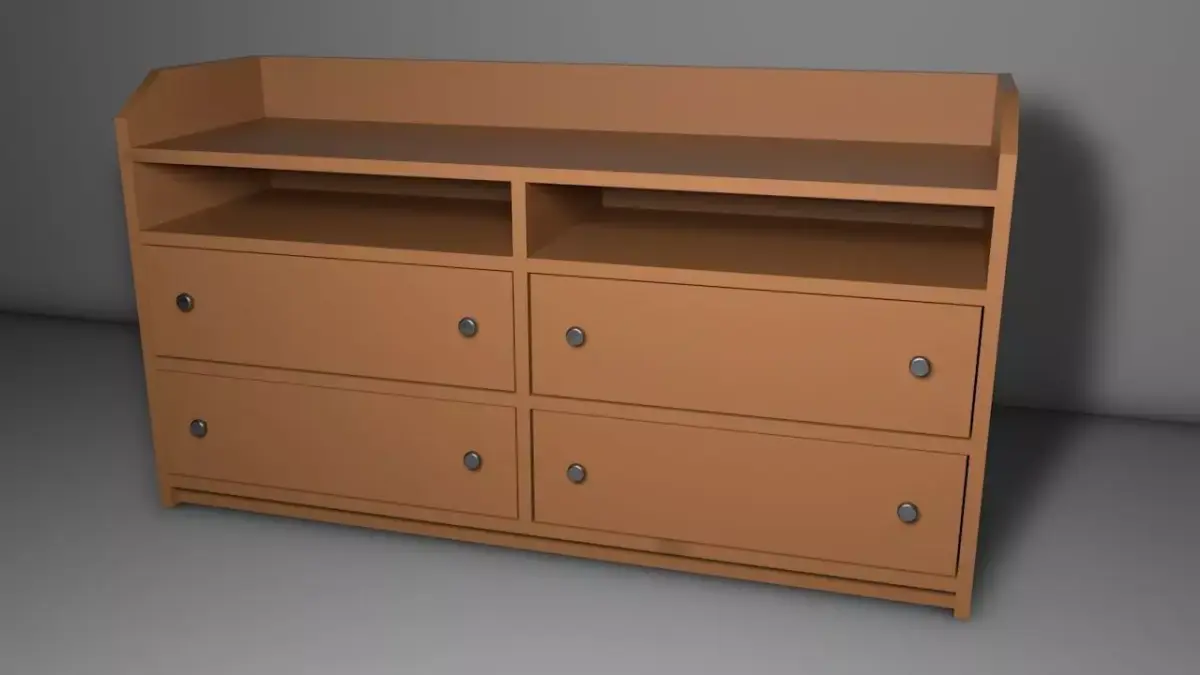Chest of drawers 3D model 7
