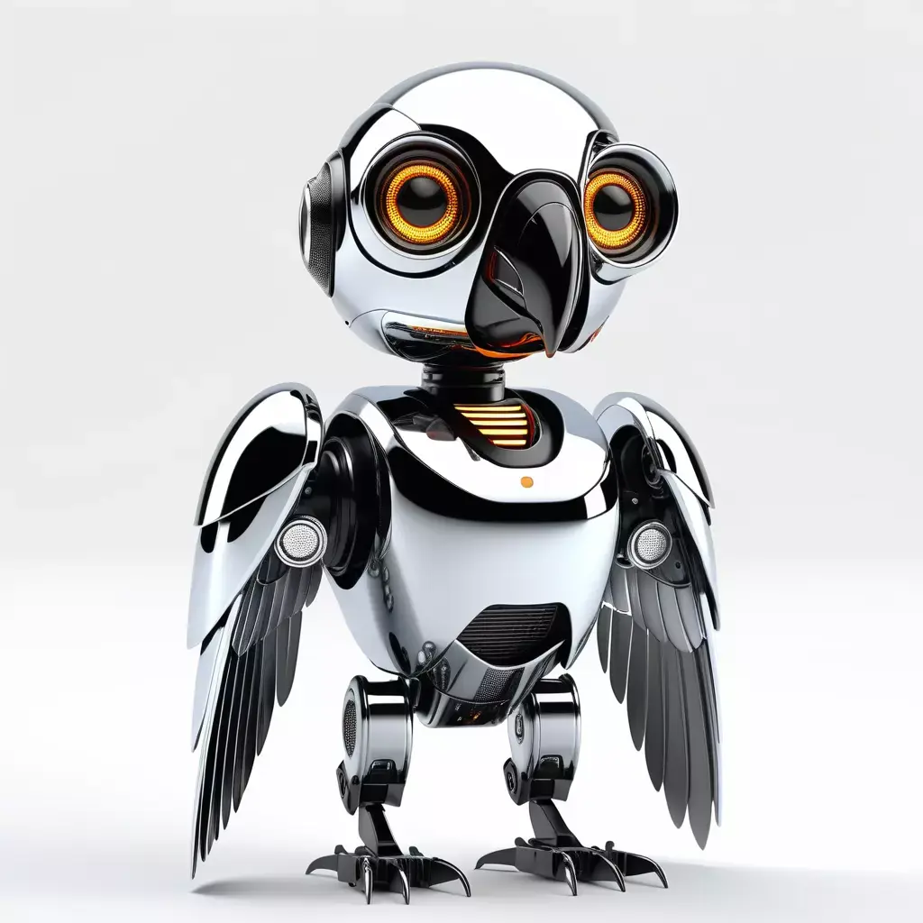 Robotic Owl Character Model 3D model