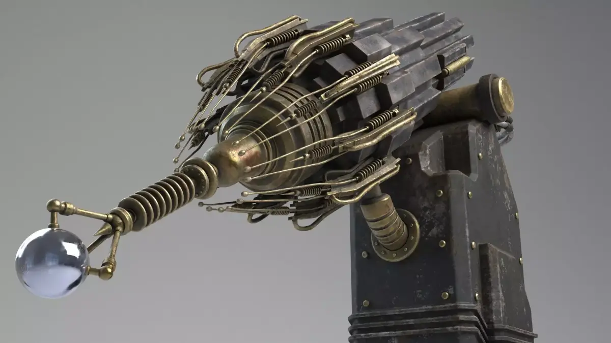 Tesla Coil Big retro 3D model