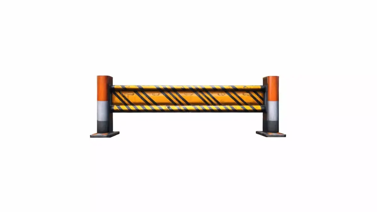 3d Generated Road Safety Of Driving Traffic Barrier 3D model