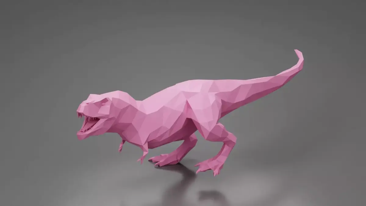 T-Rex 7 lowpoly 3D Print Low-poly 3D model