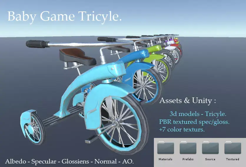 Assets in Unity 5  Triclye Low-poly 3D model