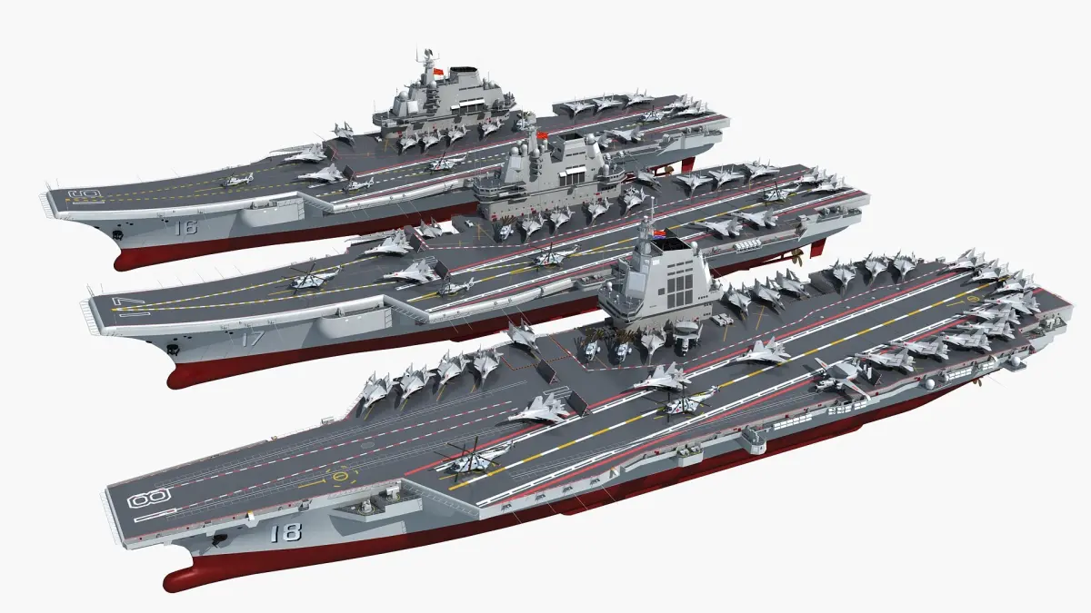 CV16 CV17 CV18 with shipboard aircraft 3D model